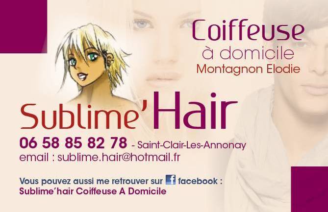 Sublime ' Hair coiffeuse a domicile